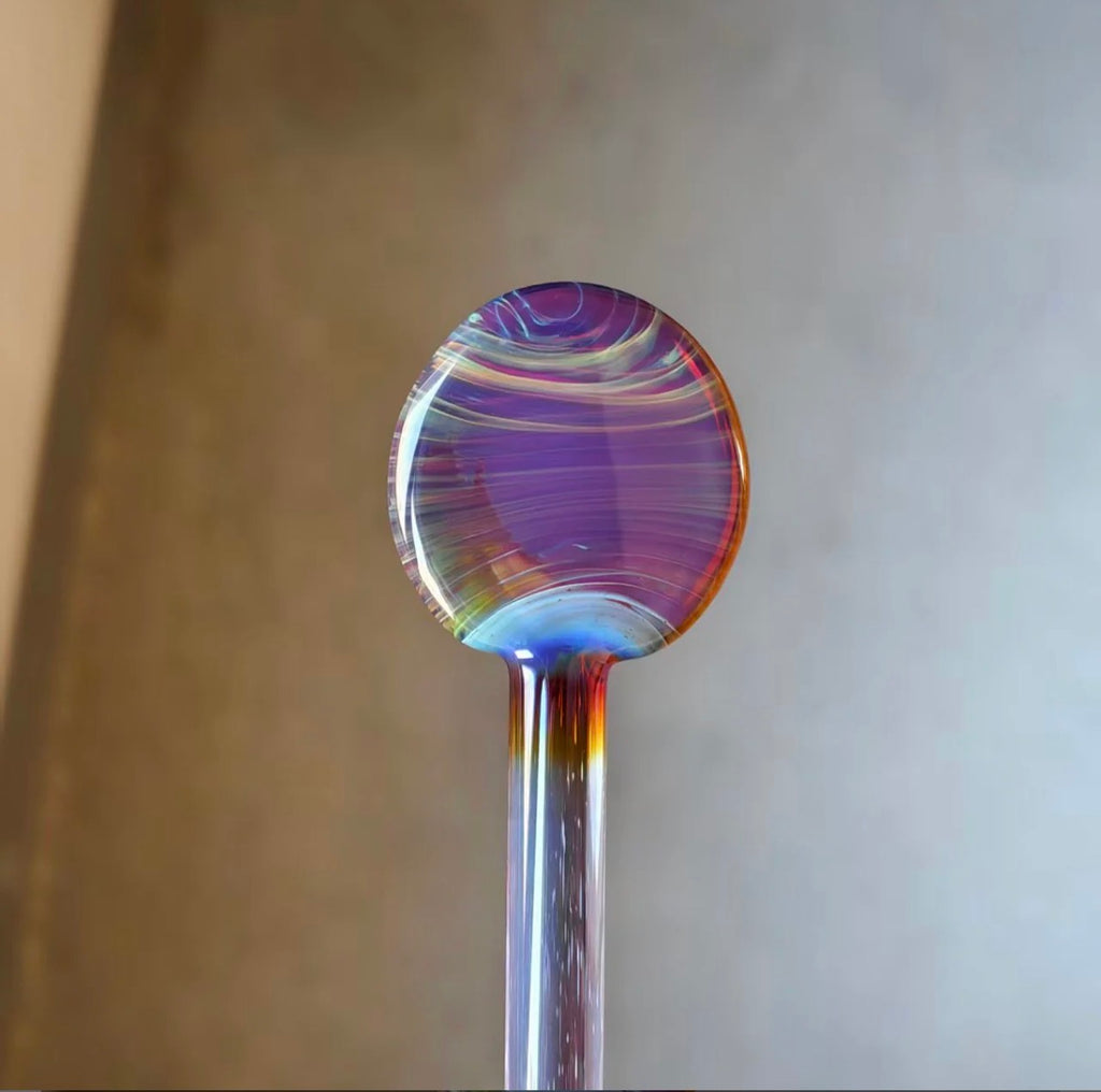 LG- 20 Lunar Glass Silver Transparent Purple Rod