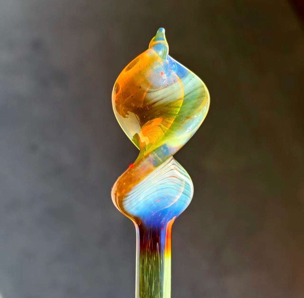 LG - 27 Lunar Glass Silver Amber Cyan Rod