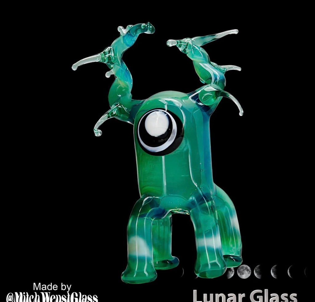 LG - 11 Lunar Glass Blue Waves Opal Rod