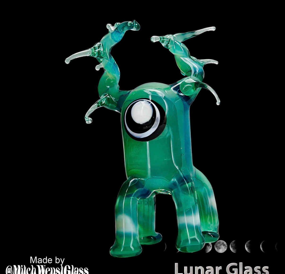 LG - 11 Lunar Glass Blue Waves Opal Rod